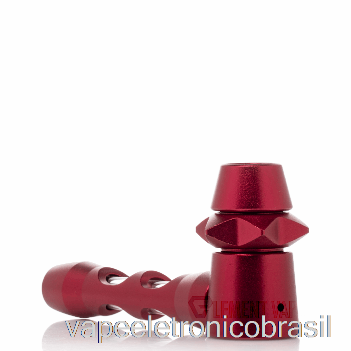 Vape Recarregável Cheech Vidro Metal Envolto Em Tubo De Mão Vermelho